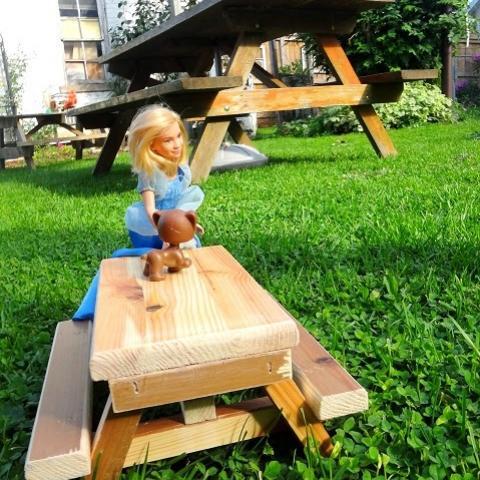 Barbie's Picnic Table Wood Craft