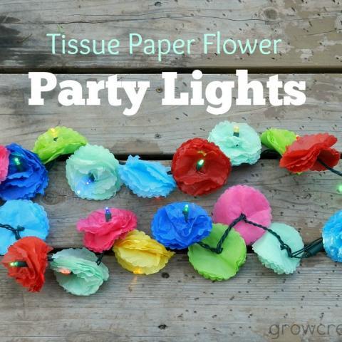 Tissue Paper Flower Party Lights