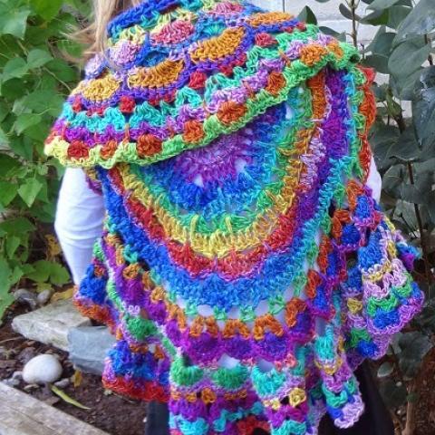 Kaleidoscope Dream Circle Vest ~Free Crochet Patter