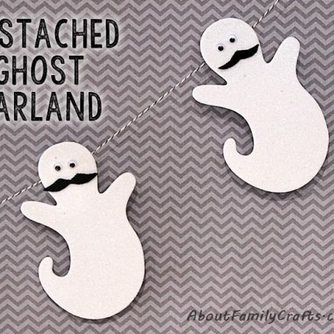 Mustache Ghost Garland