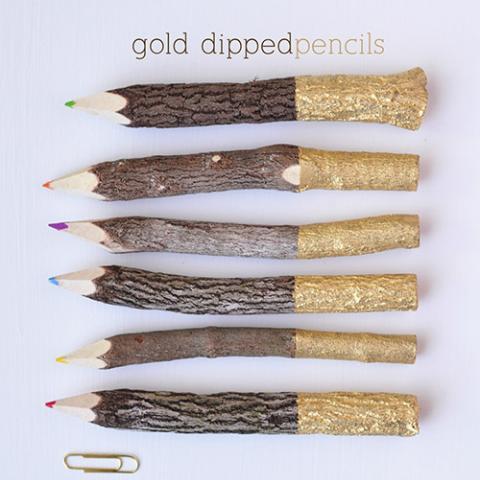Gold Dipped Pencils