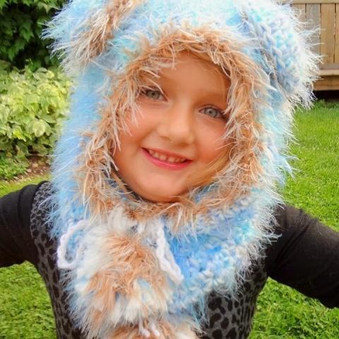 Beautiful Blue Bear Hood