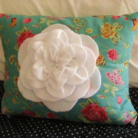 Felt Flower Pillow