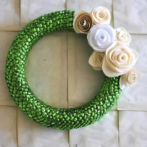 Green Beaded Wreath