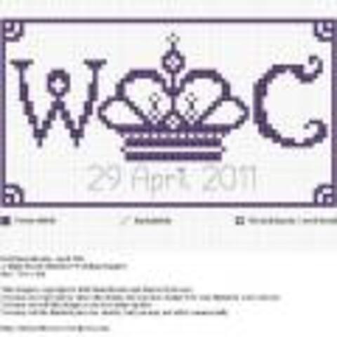 A Right Royal Miniature Wedding Sampler