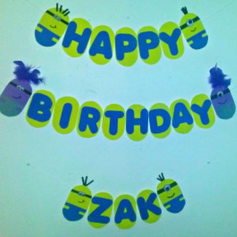 Minion Happy Birthday Banner