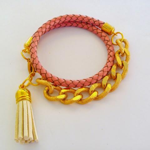 Leather wrap bracelet