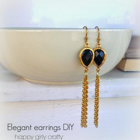 Elegant earrings DIY