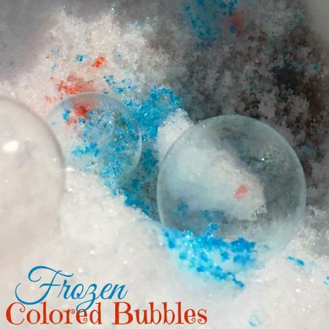 Frozen Colored Bubbles
