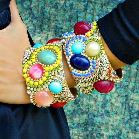 Rhinestone Boho Cuffs DIY