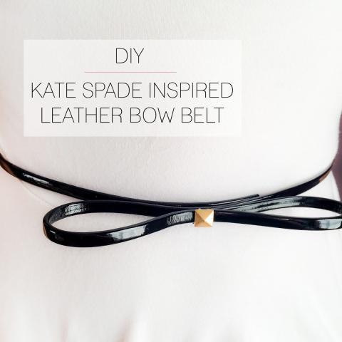 DIY Kate Spade Inspired Leather Bow Belt