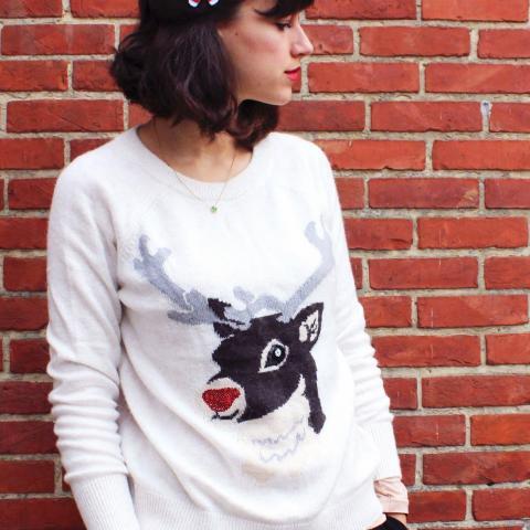 Candy cane hair clips