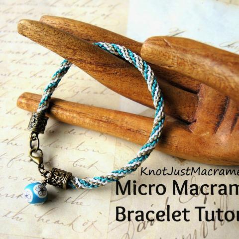 Free!  Micro Macrame Bracelet Tutorial
