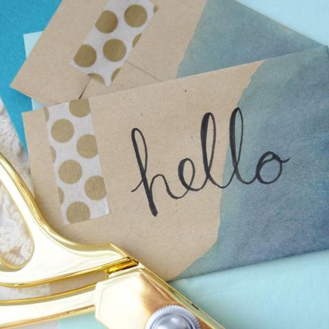 DIY Dip Dye Envelopes