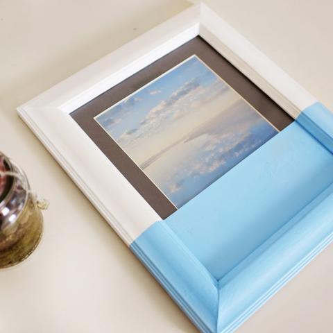 Half painted frame art