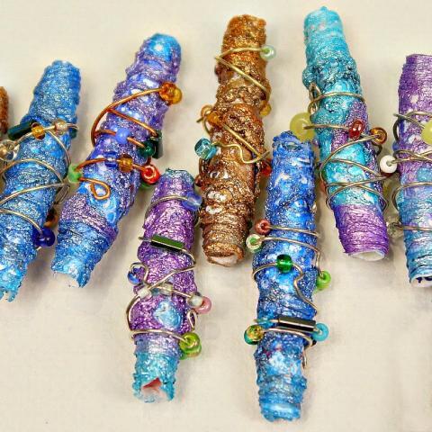 Metallic Tyvec Beads DIY