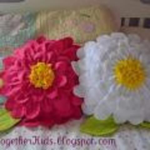 Fleece Flower Petal Pillows