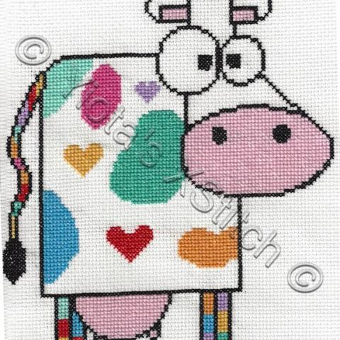 Free cross stitch pattern of a cow