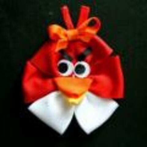 Angry Birds hair bow