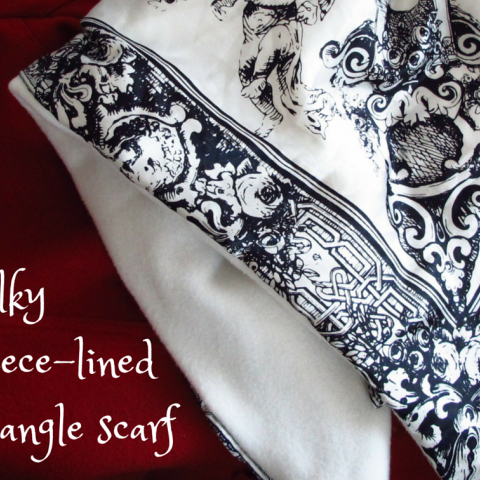 DIY: Silky Fleece-Lined Triangle Scarf | Kiku Corner