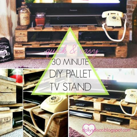 QUICK & EASY BUDGET BUSTING PALLET TV STAND/ENTERTAINMENT CENTRE
