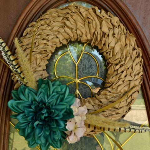 Paper Bag Wreath