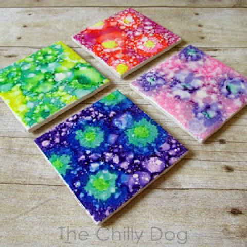 The Chilly Dog: Tutorial: Sharpie Tile Coasters
