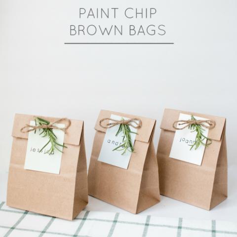 Paint Chip Brown Bags