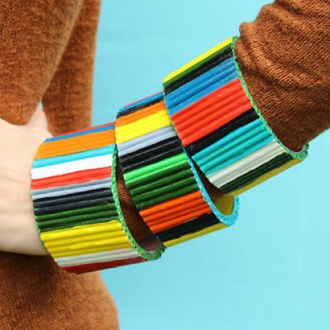 Recycled Magazine Bracelets