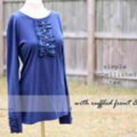 Ruffled Embellished Tee