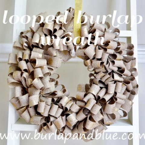 Burlap wreath tutorial
