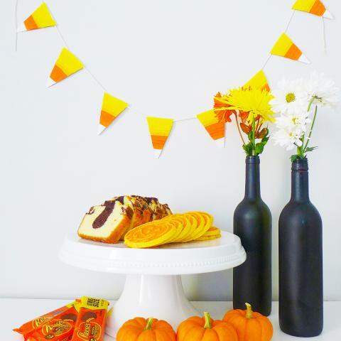 DIY Candy Corn Halloween Wall Hanging