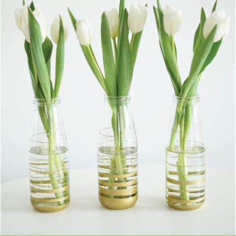 DIY Sauce Bottle Vases