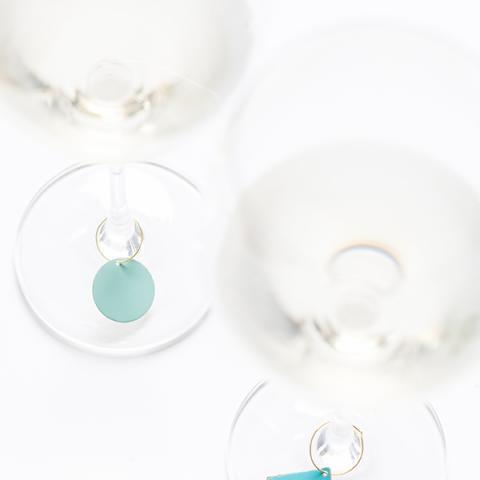 Enamel painted wine charms
