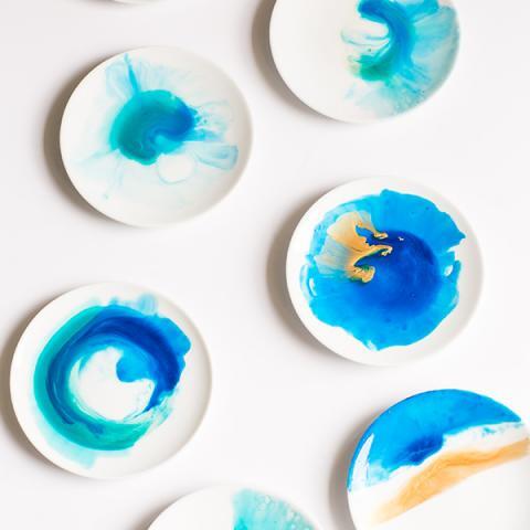 DIY Watercolor Plates