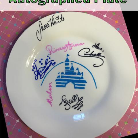 Disney DIY Autographed Plate