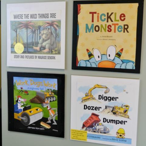 Upcycle Book Jackets into Wall Art for a Nursery or Playroom