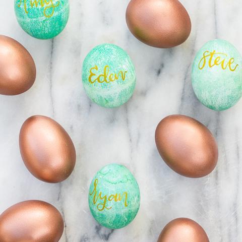 Calligraphy Easter Eggs