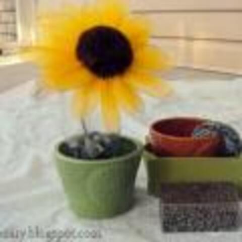 Handmade Nylon Sunflowers
