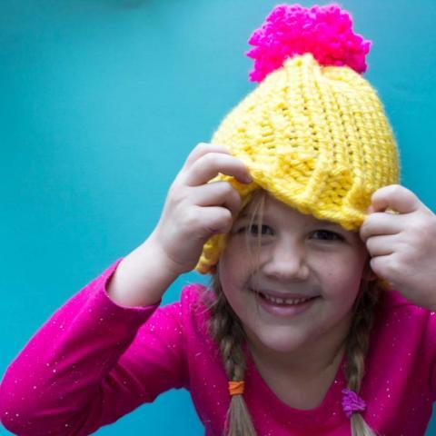 Bright and Colorful Loom Knit Hat