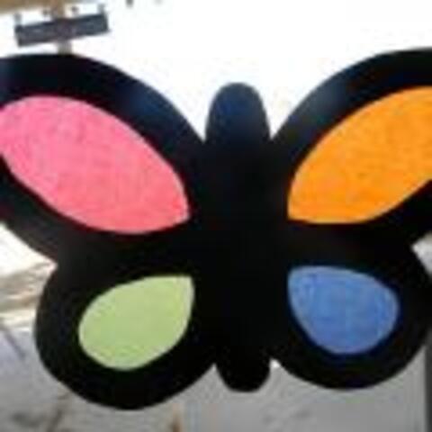 Paper Stained Glass Butterflies