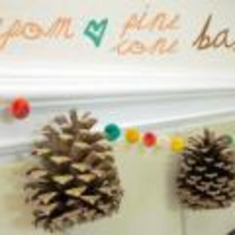 PomPom & Pine Cone Banner