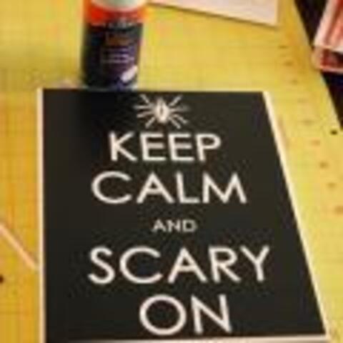 Halloween Printables Placed On Canvas