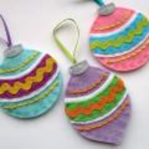 Vintage Felt Baubles