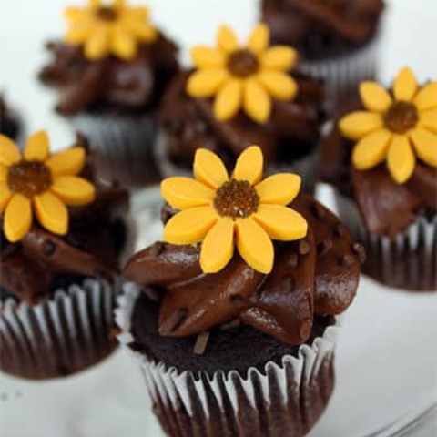 Miniature Fondant Sunflowers