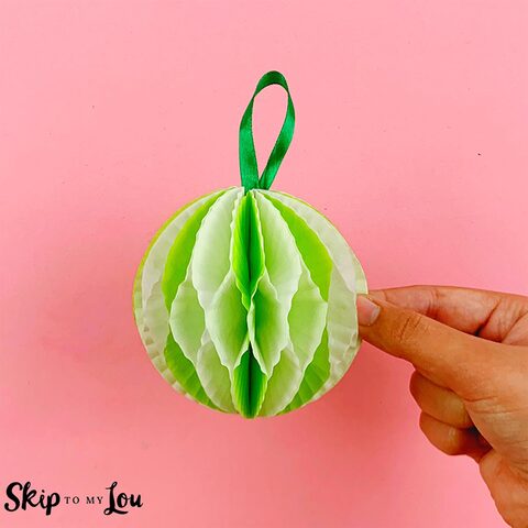 3D Cupcake Liner Ball Ornament