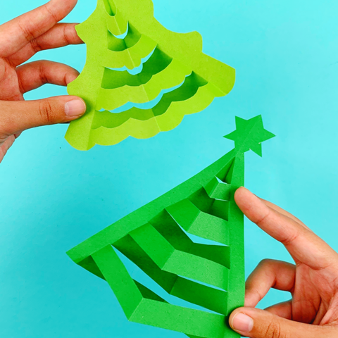 3D Paper Christmas Trees