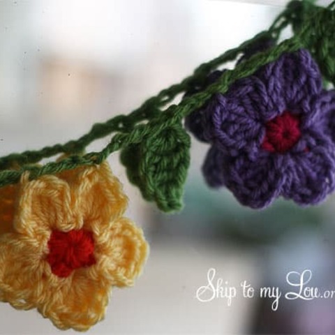 Crochet Flower Garland