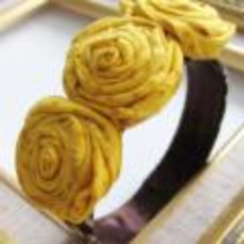 Rolled Fabric Roses