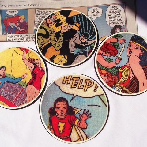 DIY Comic Book Coasters